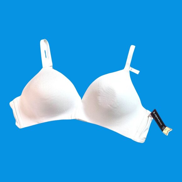 Ambrielle Natural Comfort Wirefree Bra 42B White Soft Cups Everyday Wear NEW - Picture 1 of 5